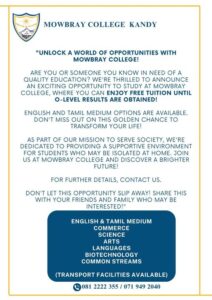 Learning Opportunities at Mowbray